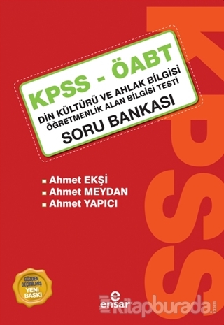Kpss-Öabt Soru Bankası Din Kültürü ve Ahlak Bilgisi %15 indirimli Ahme