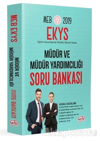 MEB EKYS Müdür ve Müdür Yardımcılığı Soru Bankası 2019 Kolektif