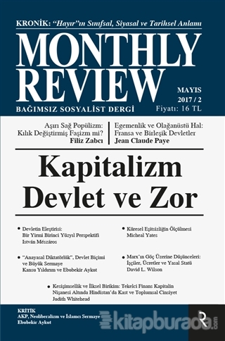 Monthly Review Bağımsız Sosyalist Dergi Mayıs 2017/ 2. Sayı Kolektif