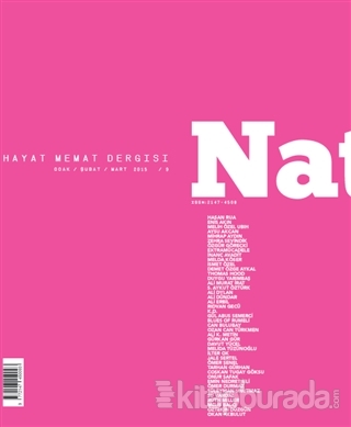 Natama Hayat Memat Dergisi Sayı: 9 Ocak - Şubat - Mart 2015 Kolektif
