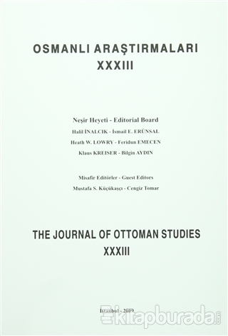 Osmanlı Araştırmaları - The Journal of Ottoman Studies Sayı: 33
