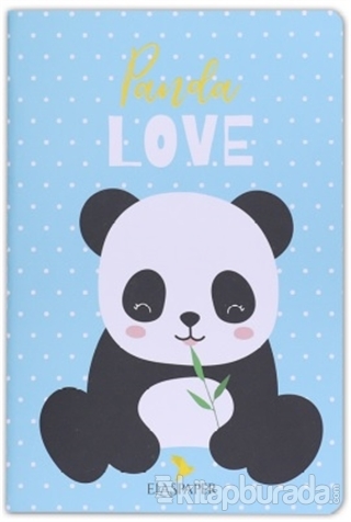 Panda Love Mavi Defter