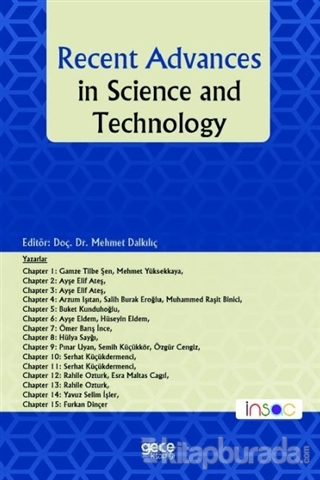 Recent Advances in Science and Technology Gamze Tilbe Şen