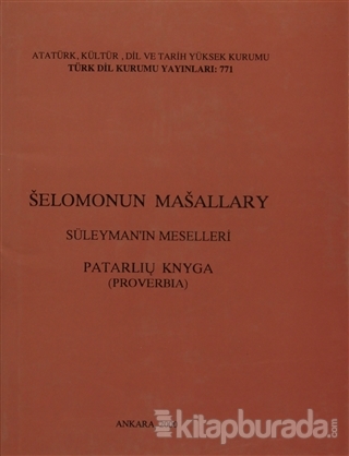 Selomonun Masallary / Süleyman'ın Meselleri (Ciltli)