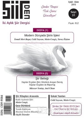 Şiirden İki Aylık Şiir Dergisi Sayı: 31 Eylül - Ekim 2015