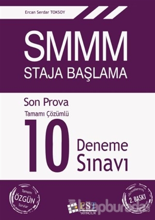 SMMM Staja Başlama Tamamı Çözümlü 10 Deneme Sınavı