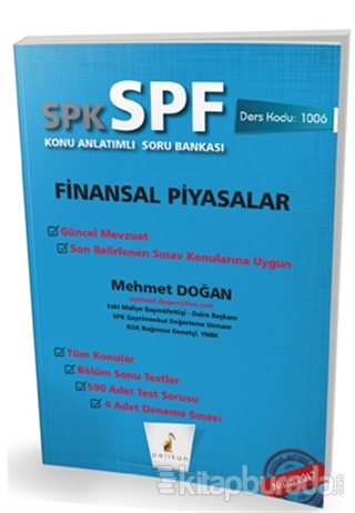 SPK - SPF Finansal Piyasalar Konu Anlatımlı Soru Bankası Mehmet Doğan