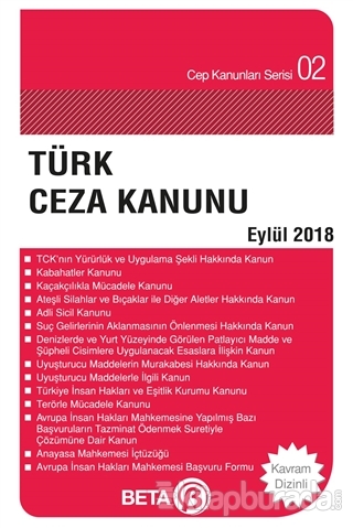 Türk Ceza Kanunu (Eylül 2018)