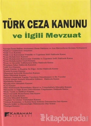 Türk Ceza Kanunu Ve İlgili Mevzuat (Ciltli) %15 indirimli T. Polat İşo
