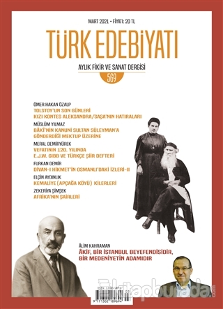 Türk Edebiyatı Dergisi Sayı: 569 Mart 2021 Kolektif