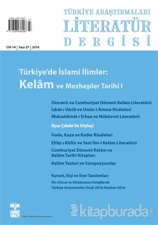 Türkiye Araştırmaları Literatür Dergisi Cilt 14 Sayı: 27