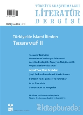 Türkiye Araştırmaları Literatür Dergisi Cilt: 16 Sayı: 31-32 2018