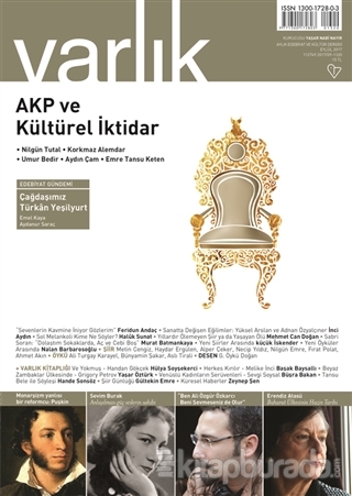 Varlık Aylık Edebiyat ve Kültür Dergisi Sayı : 1320 - Eylül 2017
