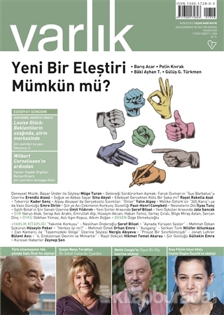 Varlık Edebiyat ve Kültür Dergisi Sayı: 1358 Kasım 2020 Kolektif