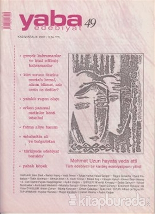 Yaba Edebiyat Dergisi Sayı: 49