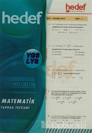 YGS - LYS Matematik Yaprak Testi %15 indirimli Komisyon