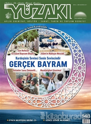 Yüzakı Aylık Edebiyat, Kültür - Sanat, Tarih ve Toplum Dergisi Sayı: 148