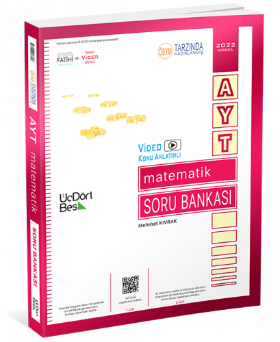 ÜçDörtBeş Yayınları AYT Matematik Soru Bankası