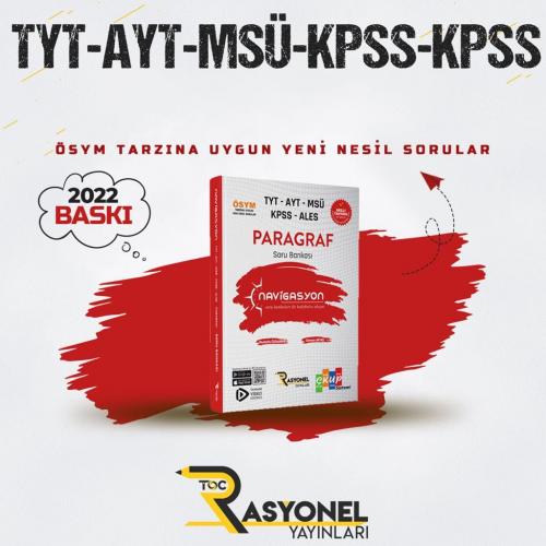 Rasyonel Yayınları Tüm Sınavlar İçin Paragraf Navigasyon Soru Bankası