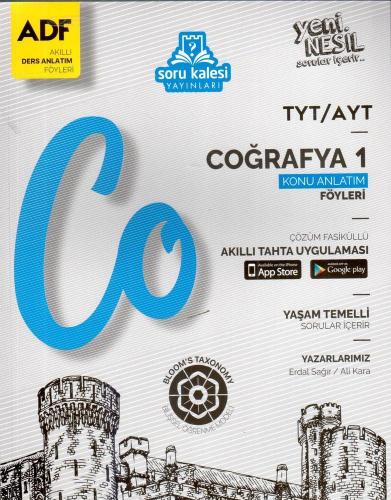 Soru Kalesi Yayınları TYT AYT Coğrafya 1 Çek Kopart Akıllı Konu Anlatım Föyü