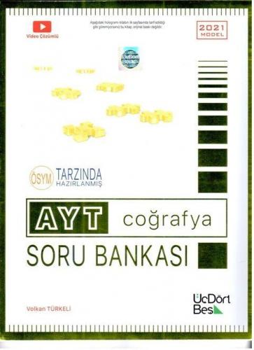 ÜçDörtBeş Yayınları AYT Coğrafya Soru Bankası