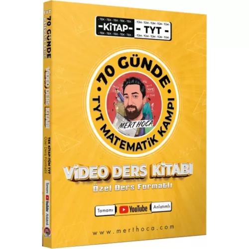 KR Akademi Mert Hoca Yayınları 70 Günde Tyt Matematik Kampı Video Ders Kitabı