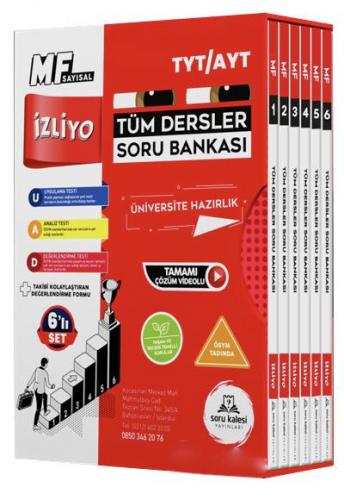 TYT AYT Tüm Dersler Sayısal MF Soru Bankası Soru Kalesi Yayınları