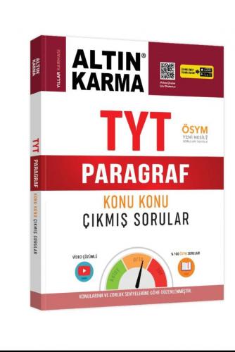 ALTIN KARMA TYT Paragraf Konu Konu Çıkmış Sorular