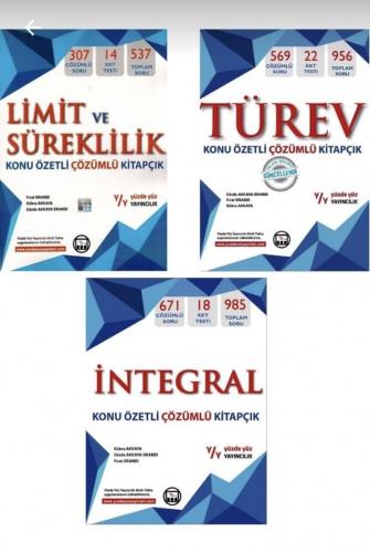 YÜZDE YÜZ YAYINLARI LİMİT VE SÜREKLİLİK-TÜREV-İNTEGRAL 3'lü SET