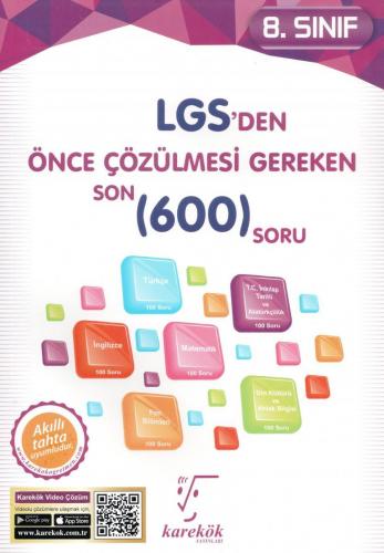 Karekök 8.Sınıf LGS'Den Önce Çözülmesi Gereken 600 Soru
