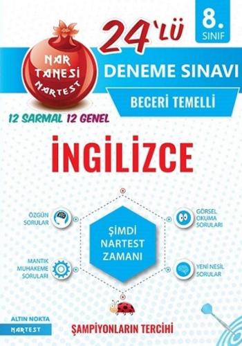 Nartest Yayınları 8. Sınıf İngilizce 24 lü Deneme Sınavı