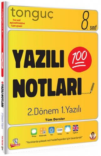 Tonguç Akademi 8. Sınıf Yazılı Notları 1. Dönem 1 ve 2. Yazılı