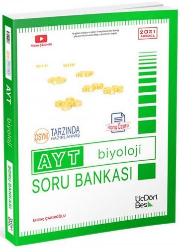 ÜçDörtBeş Yayınları AYT Biyoloji Konu Özetli Soru Bankası