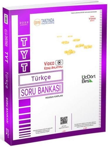 ÜçDörtBeş Yayınları TYT Türkçe Soru Bankası