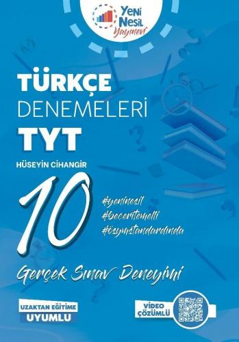 Yeni Nesil Yayınları TYT Türkçe 10 Deneme Sınavı
