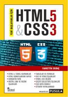 HTML5  ve CSS3