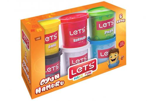 Lets 6 Renk Oyun Hamuru (900 gr.)