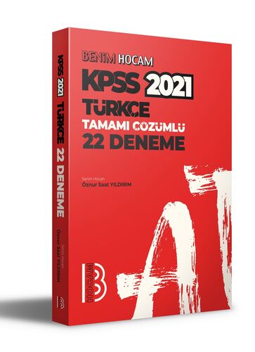 Benim Hocam Yayınları 2021 KPSS Türkçe Tamamı Çözümlü 22 Deneme