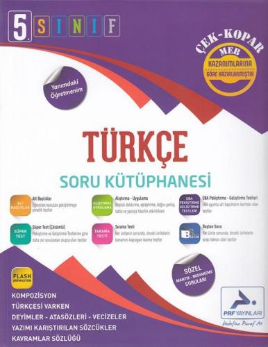 PRF Yayınları 5. Sınıf Türkçe Soru Kütüphanesi Çek Kopar