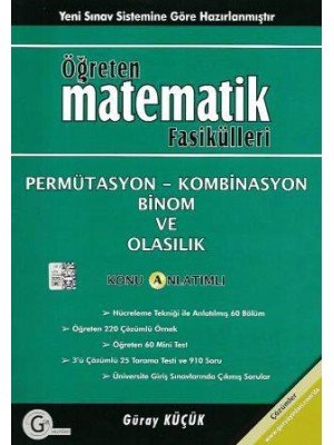 Gür Öğreten Matematik Fasikülleri Permütasyon Kombinasyon Binom Olasıl