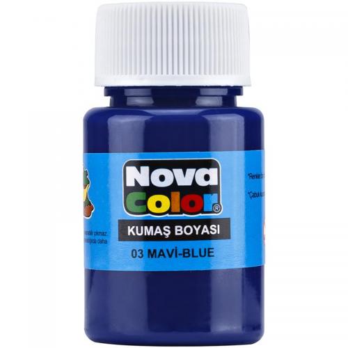 Nova Color Kumaş Boyası Mavi 12 li Kutu Nc-161