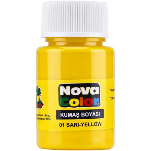 Nova Color Kumaş Boyası Sarı 12 li Kutu Nc-159