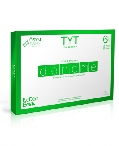 345 - TYT Tüm Dersler 6 lı Deneme 2021 Model
