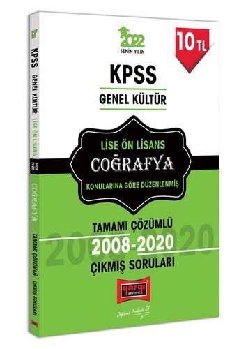 Yargı Yayınları 2022 KPSS GK Lise Ön Lisans Coğrafya Tamamı Çözümlü Çı