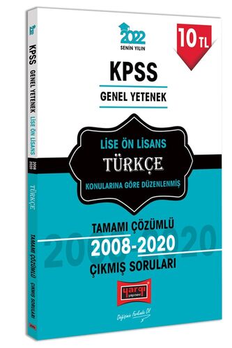 Yargı Yayınları 2022 KPSS GY Lise Ön Lisans Türkçe Tamamı Çözümlü Çıkm
