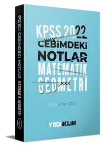 Yediiklim Yayınları 2022 KPSS Cebimdeki Notlar Matematik-Geometri Kita