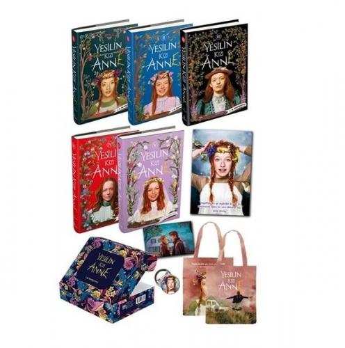 Yeşilin Kızı Anne Seti - 5 Kitap Takım - Kutulu - Özel Çanta-Poster-Kartpostal ve Rozet Hediyeli (Ciltli Kitap)