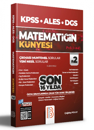 2022 KPSS ALES DGS Matematiğin Künyesi 2 - Kitapiks.com