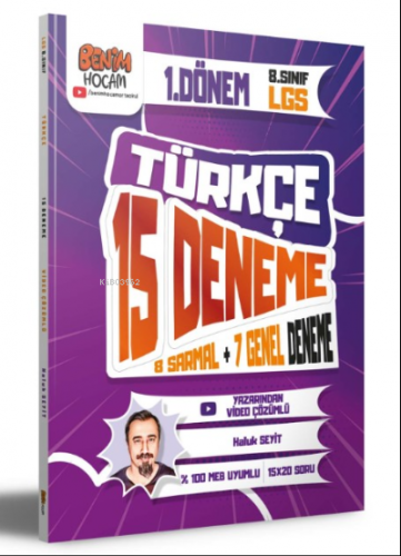 2023 LGS 1. Dönem Türkçe 15 Deneme Sınavı - Kitapiks.com