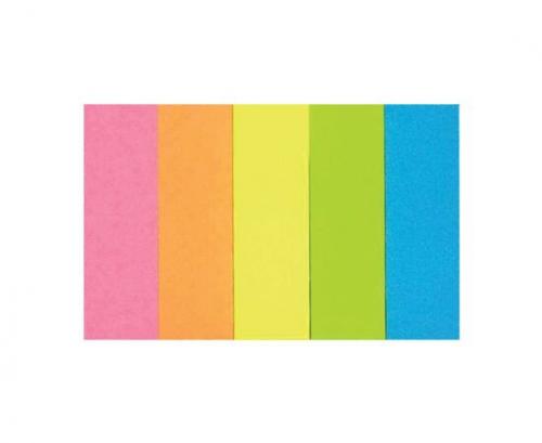 Paste Notes Neon Renk Şerit Ayraç 5 Adet 500 Yaprak - Kitapiks.com